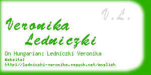 veronika ledniczki business card